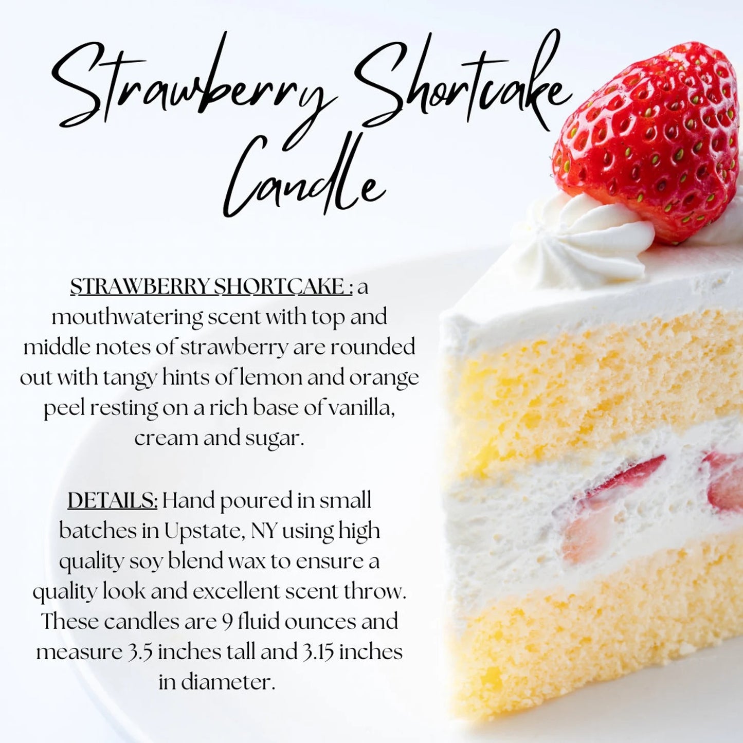 Strawberry Shortcake Dessert Candle
