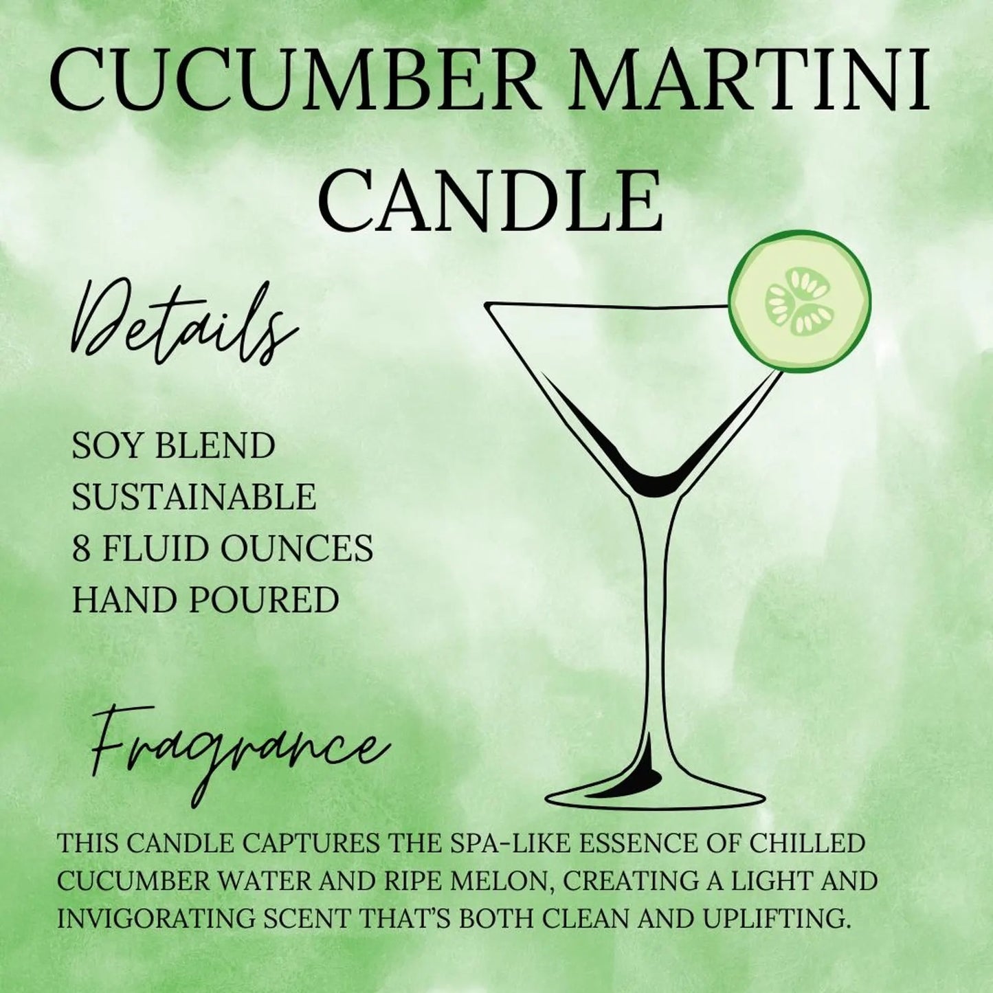 Cucumber Martini Candle