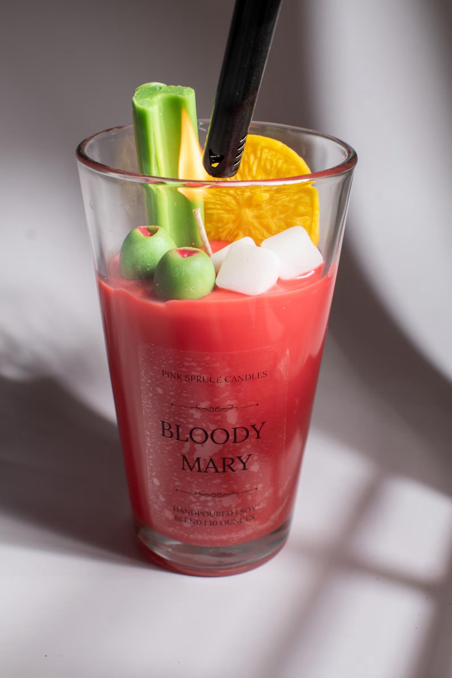 Bloody Mary - Soy Wax Cocktail Novelty Candle