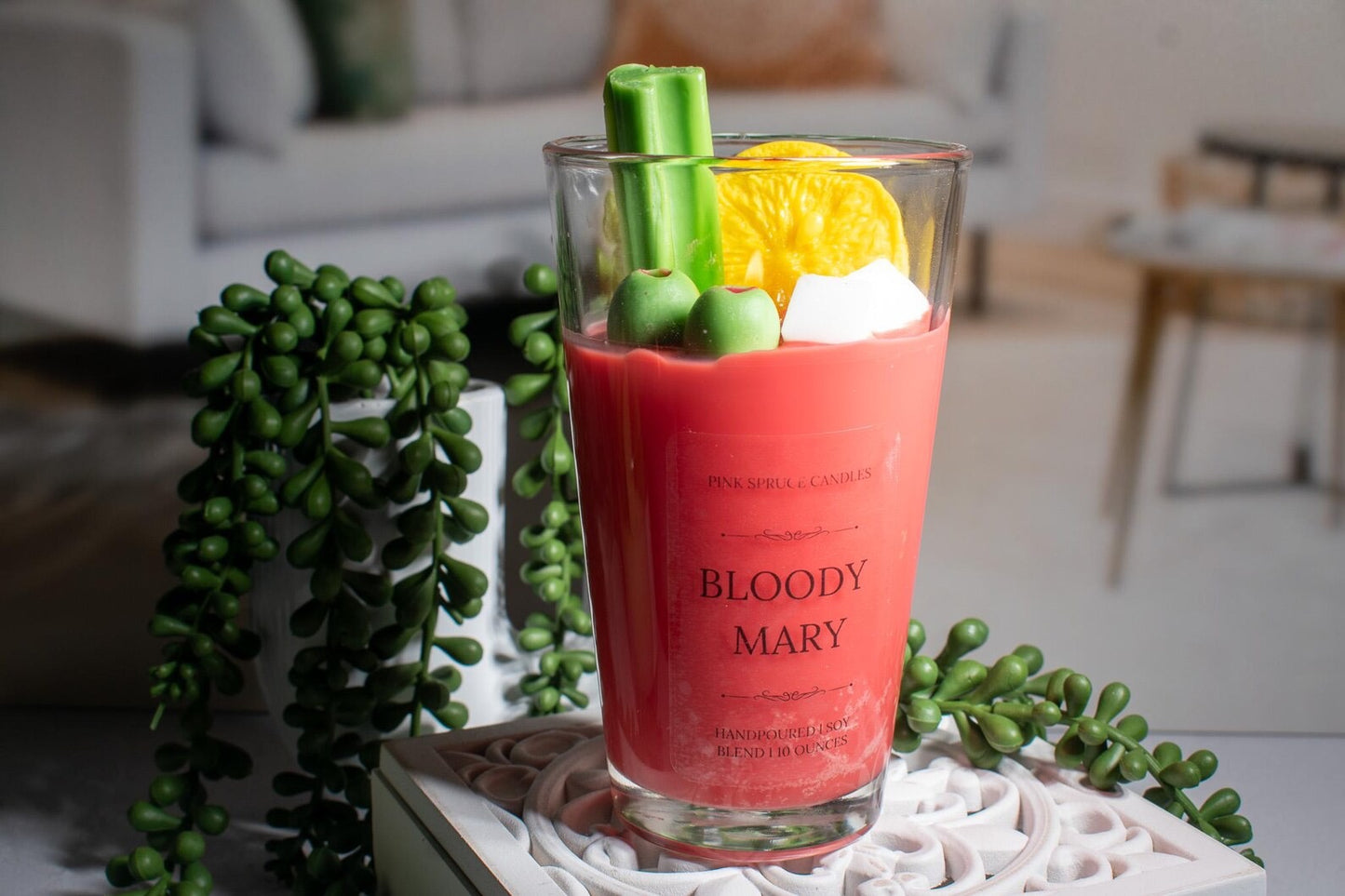 Bloody Mary - Soy Wax Cocktail Novelty Candle