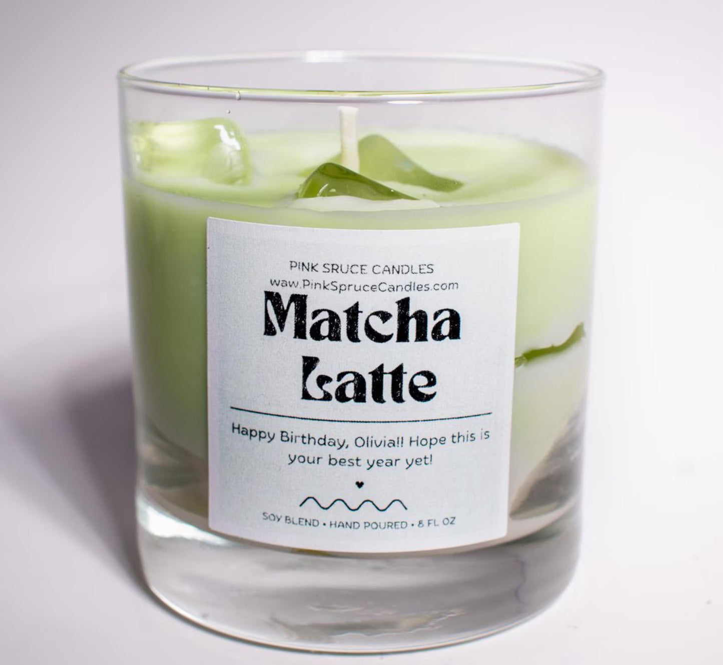 Matcha Latte Candle - Personalizable