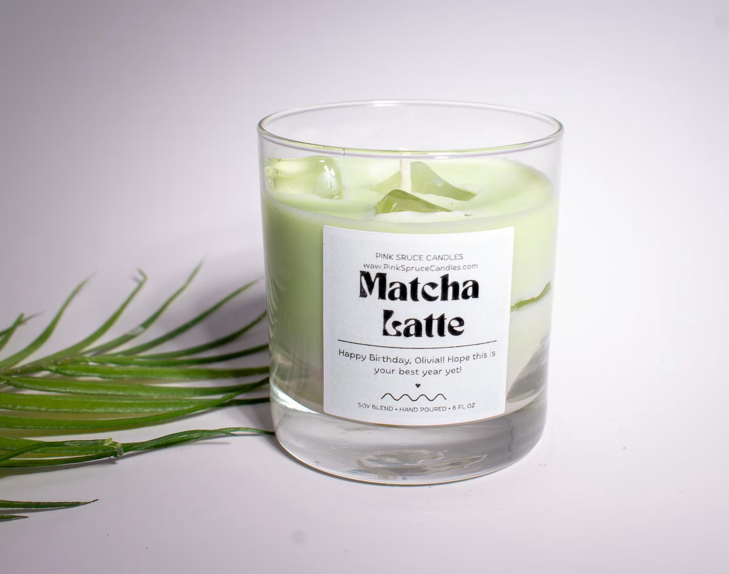 Matcha Latte Candle - Personalizable