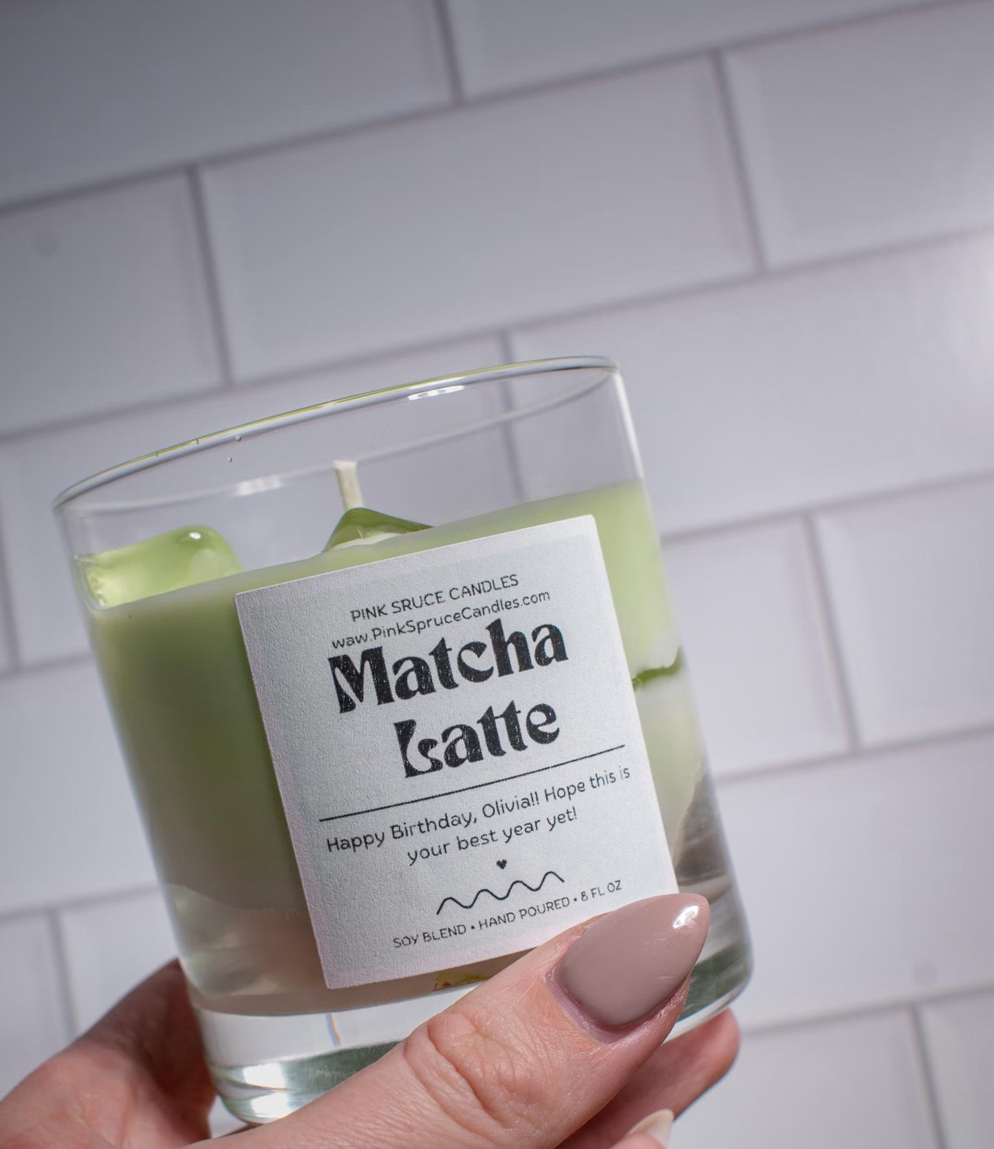 Matcha Latte Candle - Personalizable
