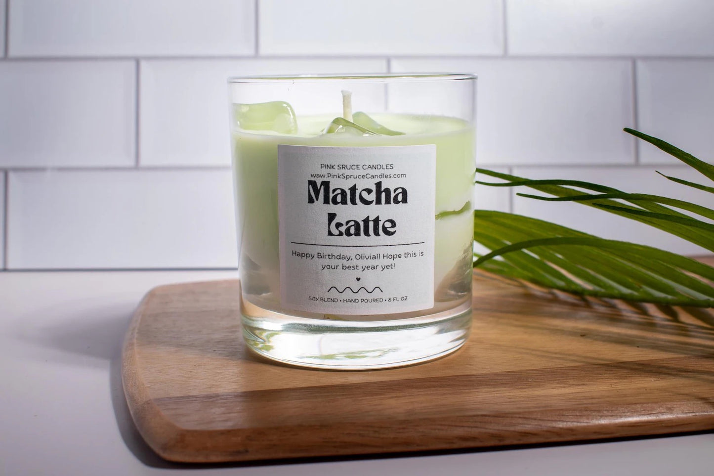 Matcha Latte Candle - Personalizable