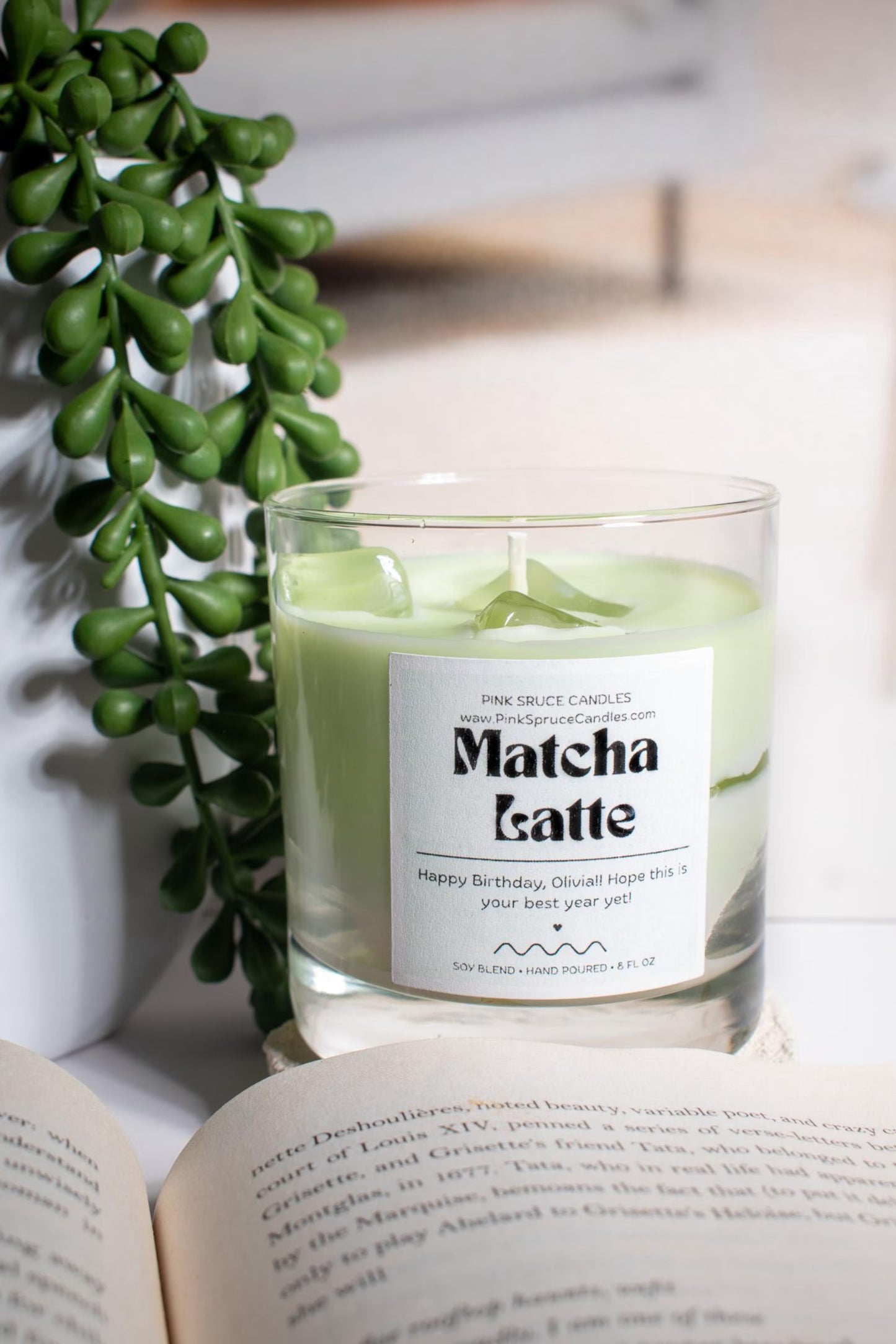 Matcha Latte Candle - Personalizable