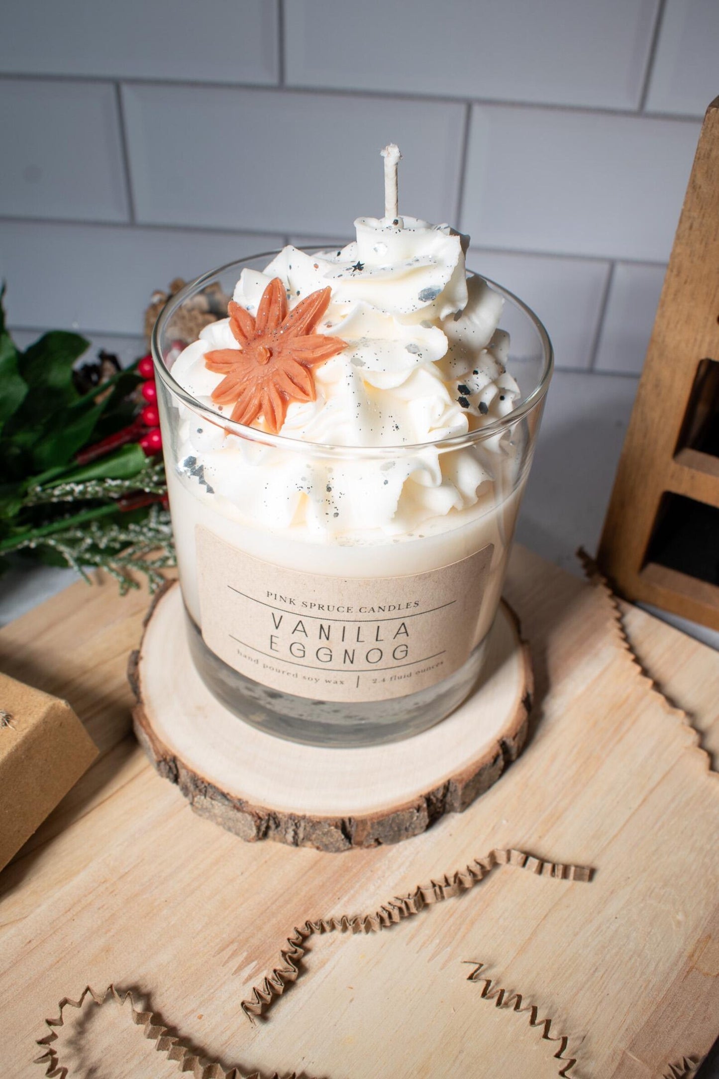 Vanilla Eggnog Dessert Candle