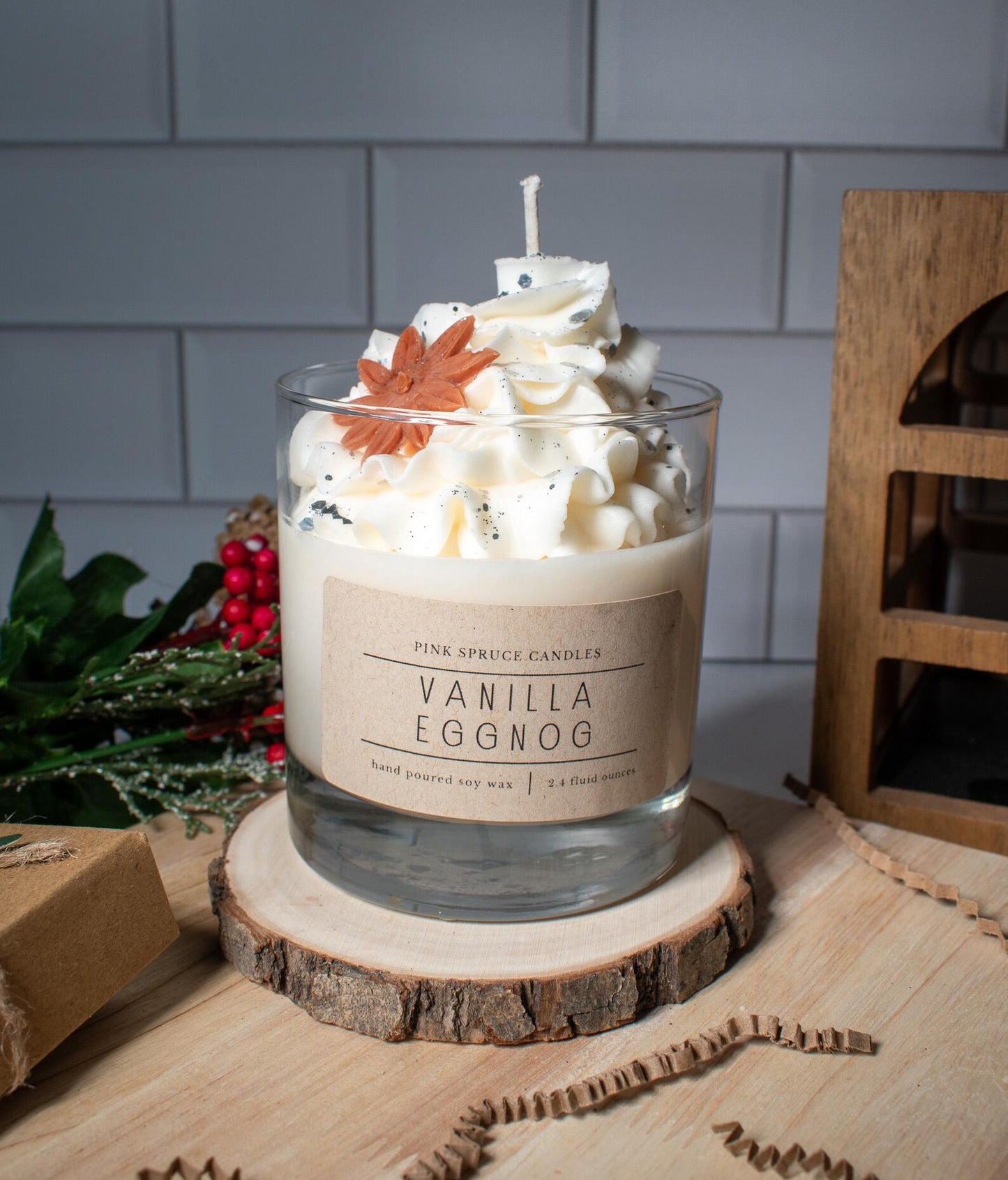 Vanilla Eggnog Dessert Candle