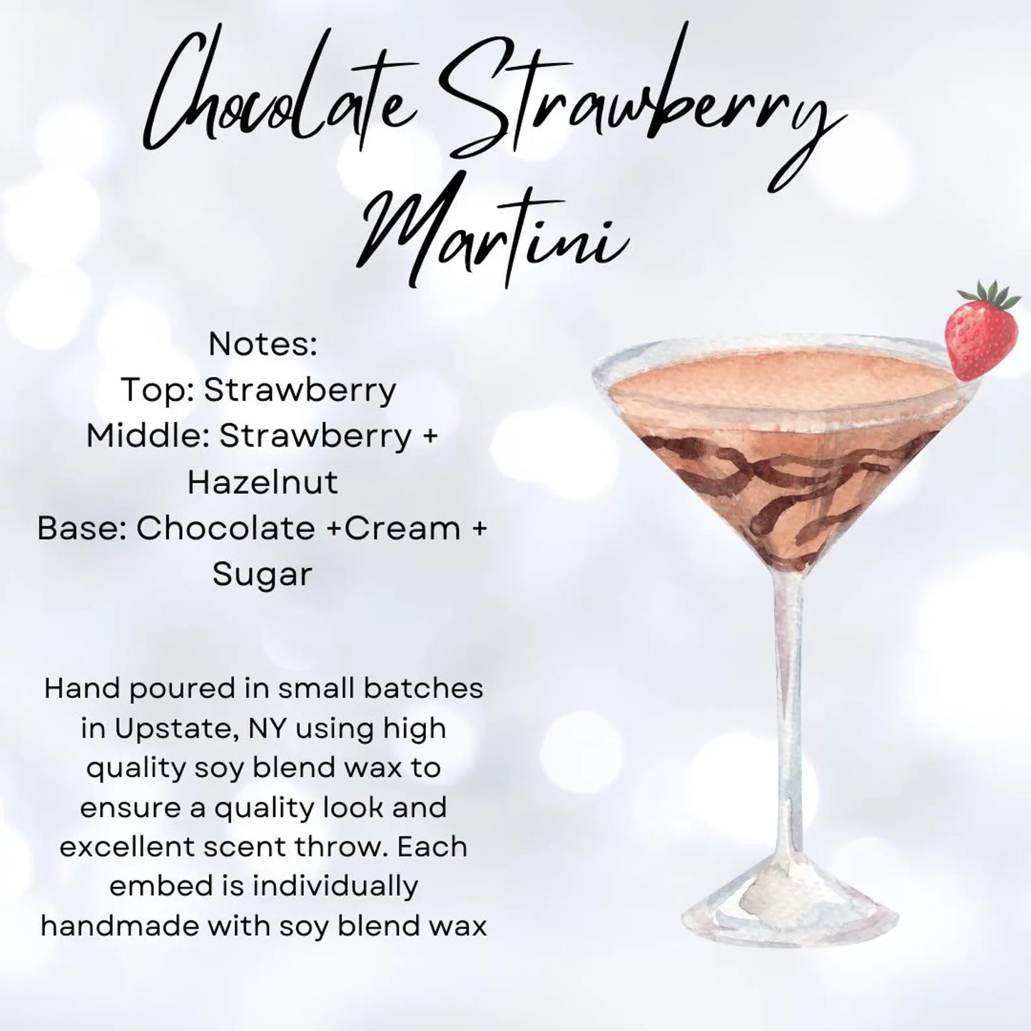 Chocolate Strawberry Martini Candle